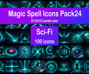 Magic Spell Icons Pack24 - Sci-Fi