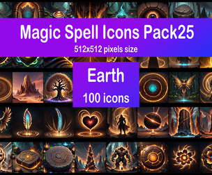 Magic Spell Icons Pack25 - Earth