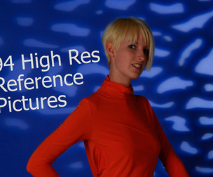 PRC041 - Studio shooting - girl w. orange outfit
