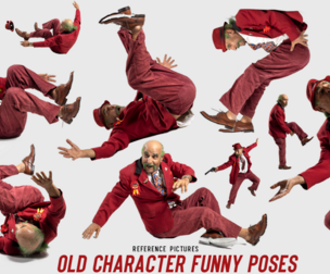 780 Old Character Funny Poses Reference Pictures