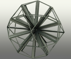 Wireframe Shape Small Icosihemidodecahedron