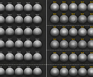ZBrush Alpha - Metal & Concrete Full Pack
