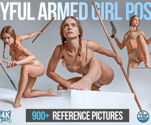 900+ Joyful Armed Girl Poses