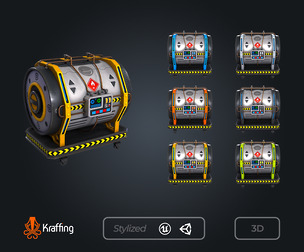 SCI-FI Fuel Tank V1 – Futuristic Storage – Game Ready