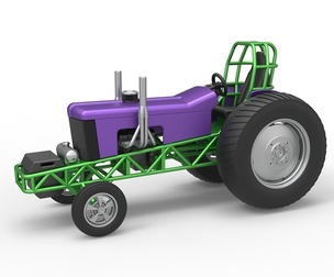Small block Pulling tractor Scale 1:25