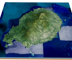 goodenough island cape verde 3d model terrain