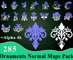 285 Ornaments Normal Maps and Alpha Pack
