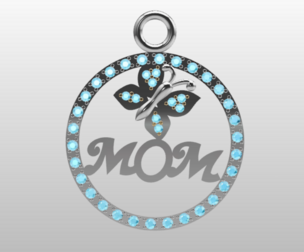 Mom Pendant 3D Model