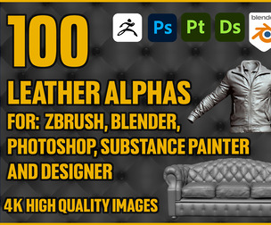 100 Leather alpha - 4k resolution high quality