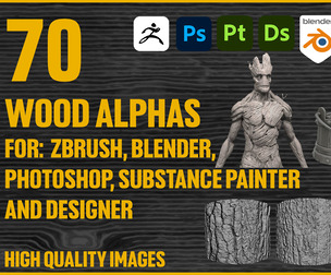 70 Wood Alpha - high quality alphas