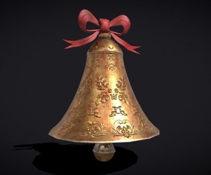 Gold Bell Tree Ornament