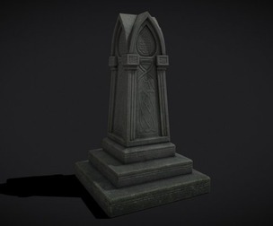 Gothic Obelisk Tombstone