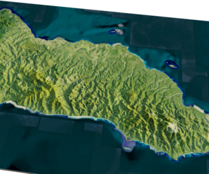 guadalcanal island 3d model terrain