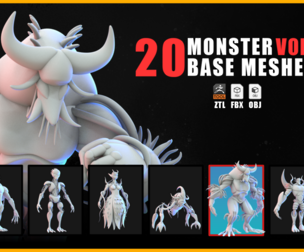 20 Monster Base Mesh (Creature) - VOL 01