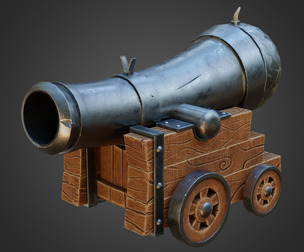Stylized Cannon + 4K Textures
