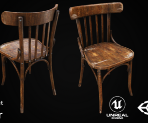 Old Soviet Chair "Game ready lowpoly"