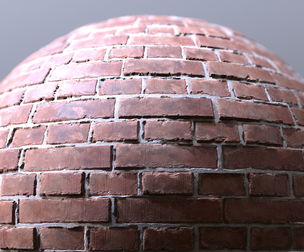 8K Realistic Brick Material, Marmoset, Graph