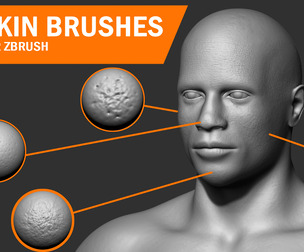 19 Skin Brushes for Zbrush