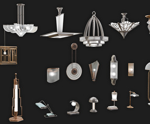 Art Deco Lamps - 3D Asset Pack