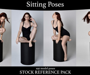 Sitting poses - Stock Model Reference Pack