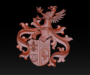 3D STL MODEL FOR CNC COAT OF ARMS