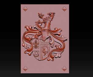 3D STL MODEL FOR CNC COAT OF ARMS