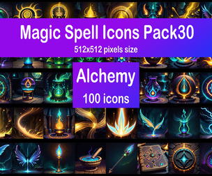 Magic Spell Icons Pack30 - Alchemy