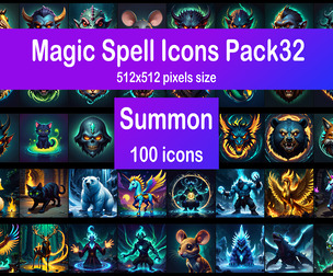 Magic Spell Icons Pack32 - Summon