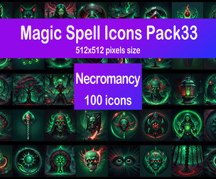 Magic Spell Icons Pack33 - Necromancy