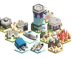 Low Poly Game Tiles and Architecture