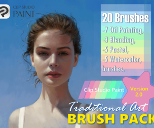 Traditional Art Brushes for Clip Studio Paint