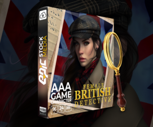 AAA Game Character British Female Detective