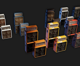 Guitar Amplifiers - 3D Asset Pack