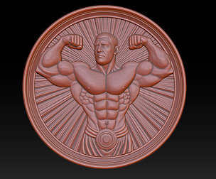 Male Bodybuilder Bas Relief