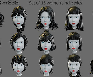 cartoon woman hairstyle