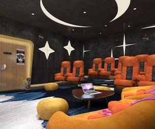 Cinema movie theater interior
