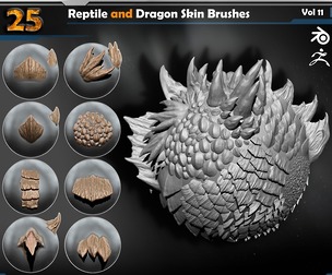 Reptile and Dragon Skin Brushes Vol 11