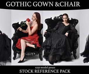 Gothic Ballgown & Chair - Stock reference pack