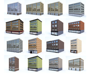 3D Buildings City Set model