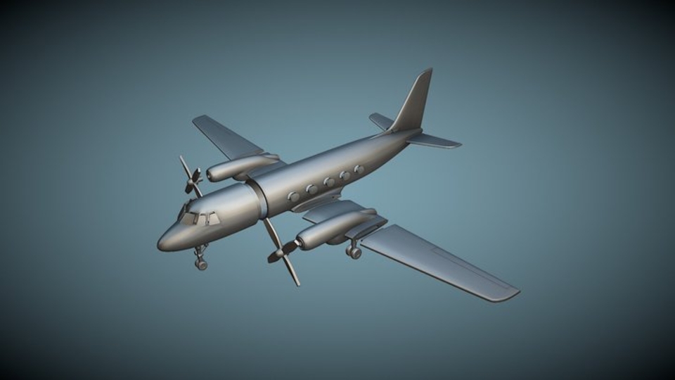 Grumman Gulfstream I G-159 - 3D Printable Model