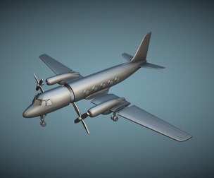 Grumman Gulfstream I G-159 - 3D Printable Model