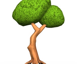 Cartoon Low Poly Tree 04