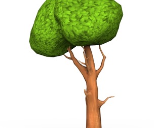 Cartoon Low Poly Tree 07