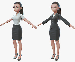Cartoon Business Woman