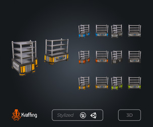 SCI-FI Shelving V1 - Futuristic – Game Ready