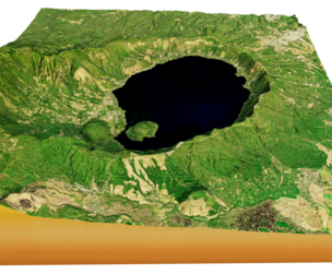 Lake Coatepeque 3d model terrain