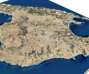 Majorca island full 3d model terrain