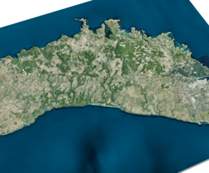 Minorca island 3d model terrain