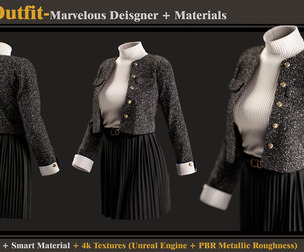 Girls Outfit-Models+Materials