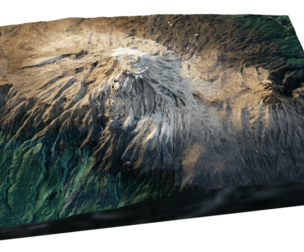Mount Kilimanjaro terrain 3d model